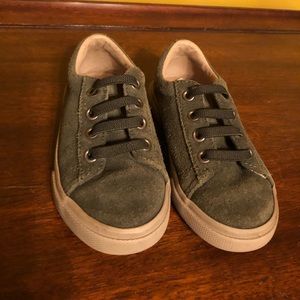 Janie and Jack Green Suede Shoes Toddler Size 9